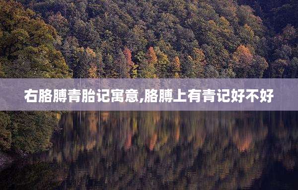 右胳膊青胎记寓意,胳膊上有青记好不好