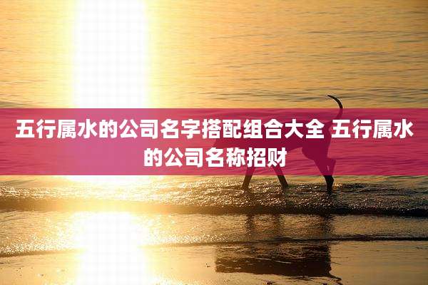 五行属水的公司名字搭配组合大全 五行属水的公司名称招财
