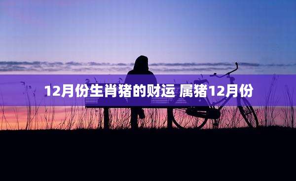 12月份生肖猪的财运 属猪12月份