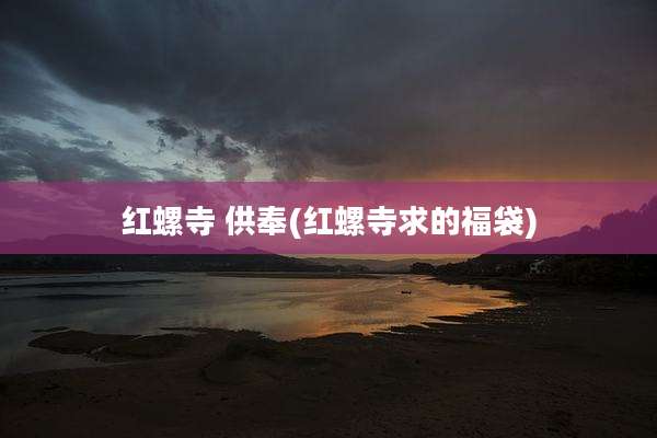 红螺寺 供奉(红螺寺求的福袋)