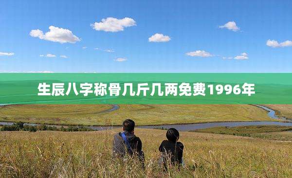 生辰八字称骨几斤几两免费1996年