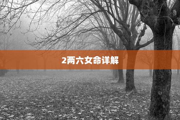 2两六女命详解