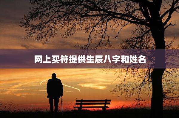 网上买符提供生辰八字和姓名