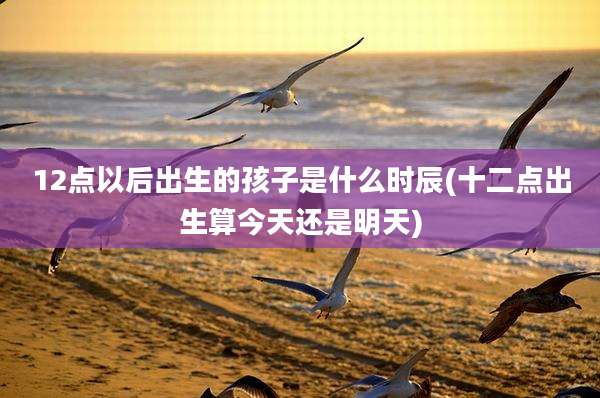 12点以后出生的孩子是什么时辰(十二点出生算今天还是明天)