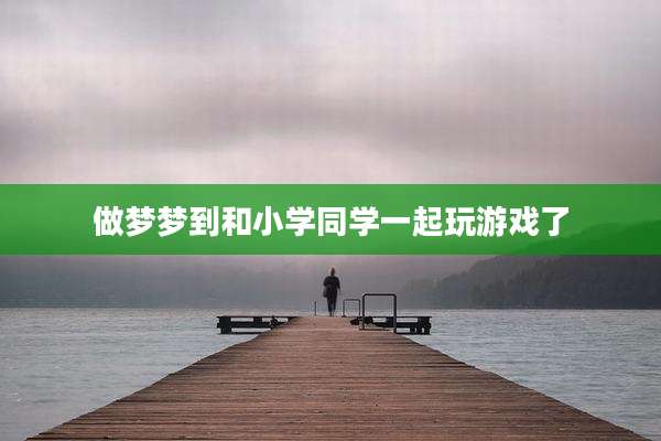 做梦梦到和小学同学一起玩游戏了