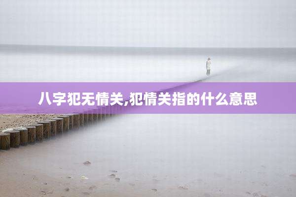 八字犯无情关,犯情关指的什么意思