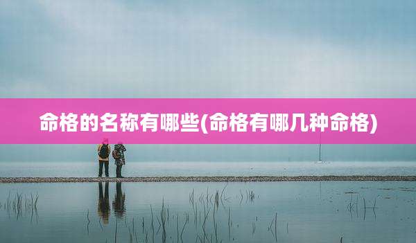 命格的名称有哪些(命格有哪几种命格)