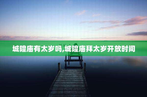 城隍庙有太岁吗,城隍庙拜太岁开放时间