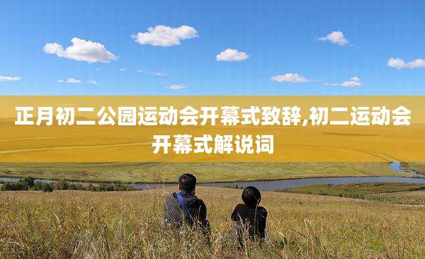 正月初二公园运动会开幕式致辞,初二运动会开幕式解说词