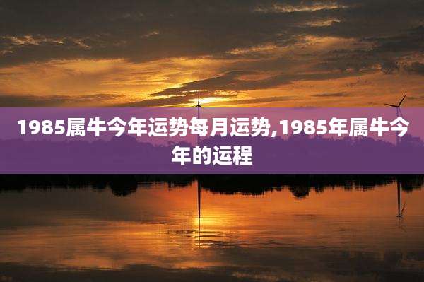 1985属牛今年运势每月运势,1985年属牛今年的运程