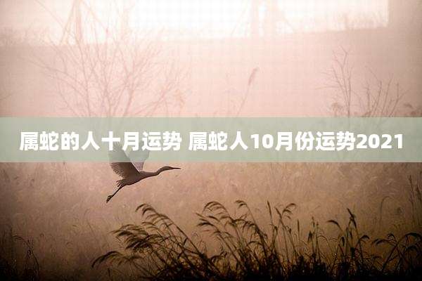 属蛇的人十月运势 属蛇人10月份运势2021