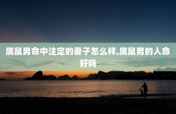 属鼠男命中注定的妻子怎么样,属鼠男的人命好吗