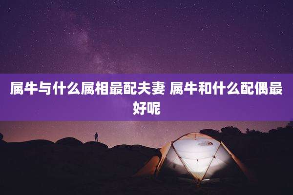 属牛与什么属相最配夫妻 属牛和什么配偶最好呢