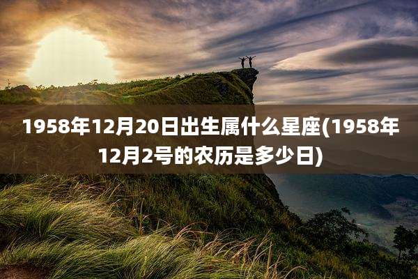 1958年12月20日出生属什么星座(1958年12月2号的农历是多少日)