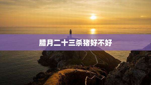腊月二十三杀猪好不好