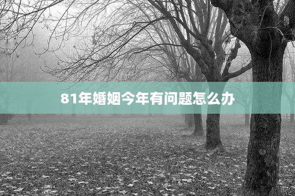 81年婚姻今年有问题怎么办