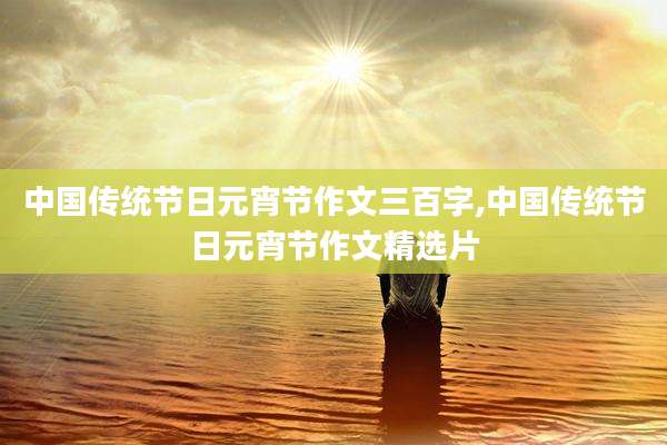 中国传统节日元宵节作文三百字,中国传统节日元宵节作文精选片