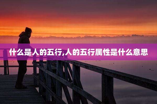 什么是人的五行,人的五行属性是什么意思