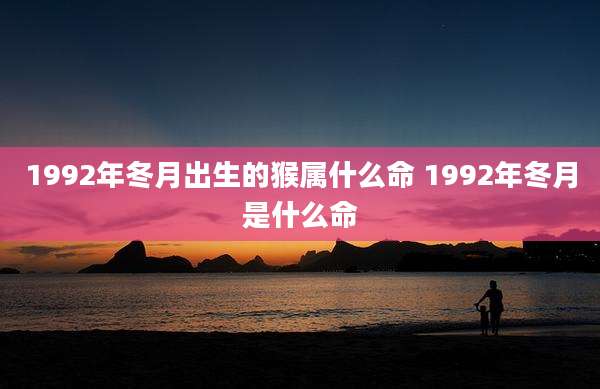 1992年冬月出生的猴属什么命 1992年冬月是什么命