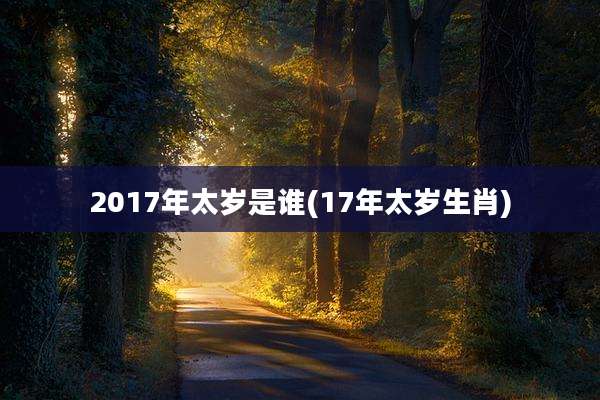 2017年太岁是谁(17年太岁生肖)