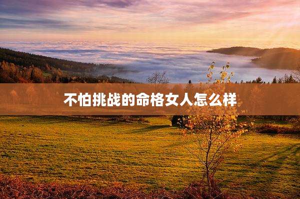 不怕挑战的命格女人怎么样