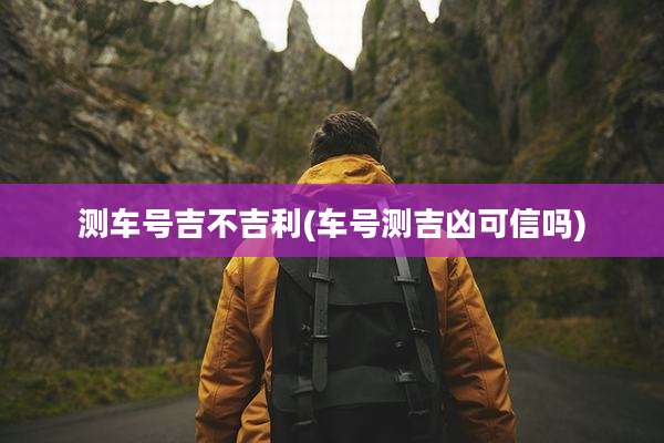 测车号吉不吉利(车号测吉凶可信吗)