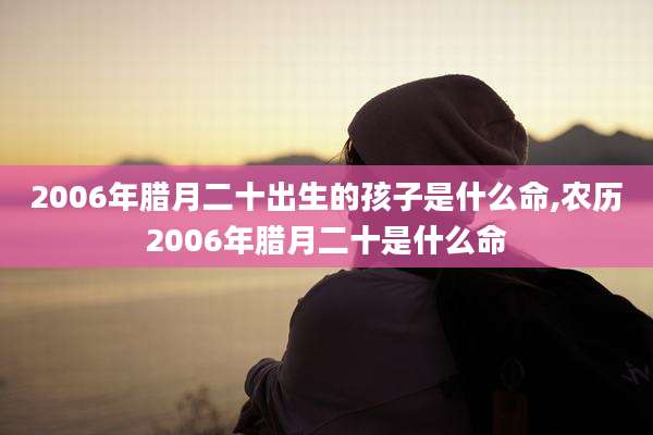 2006年腊月二十出生的孩子是什么命,农历2006年腊月二十是什么命