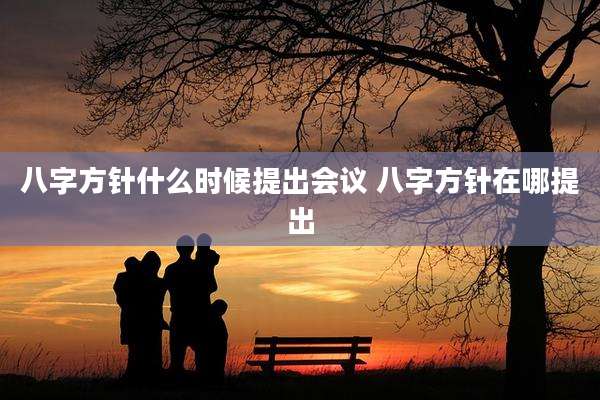 八字方针什么时候提出会议 八字方针在哪提出