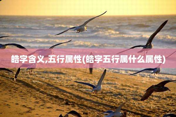 皓字含义,五行属性(皓字五行属什么属性)