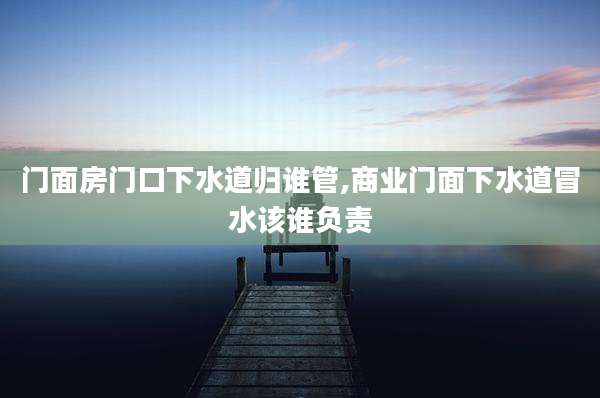 门面房门口下水道归谁管,商业门面下水道冒水该谁负责