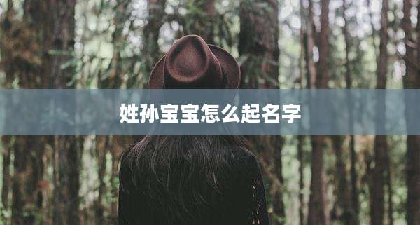 姓孙宝宝怎么起名字