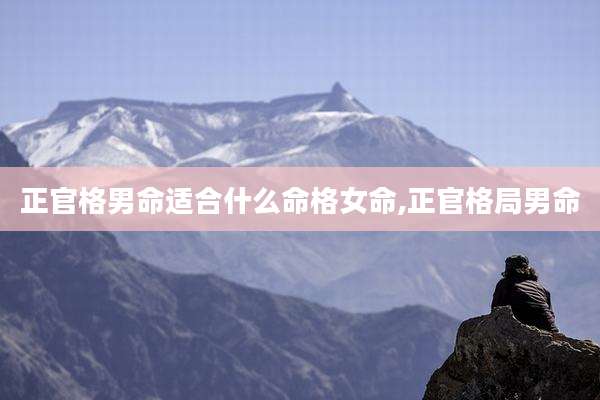 正官格男命适合什么命格女命,正官格局男命