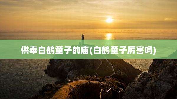 供奉白鹤童子的庙(白鹤童子厉害吗)