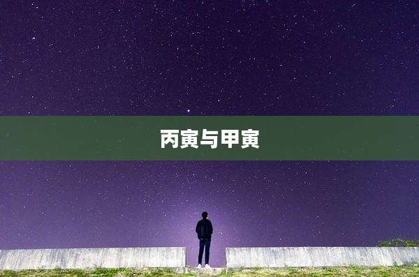 丙寅与甲寅