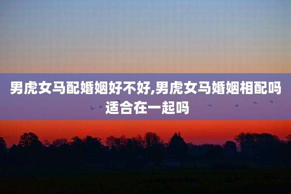 男虎女马配婚姻好不好,男虎女马婚姻相配吗 适合在一起吗
