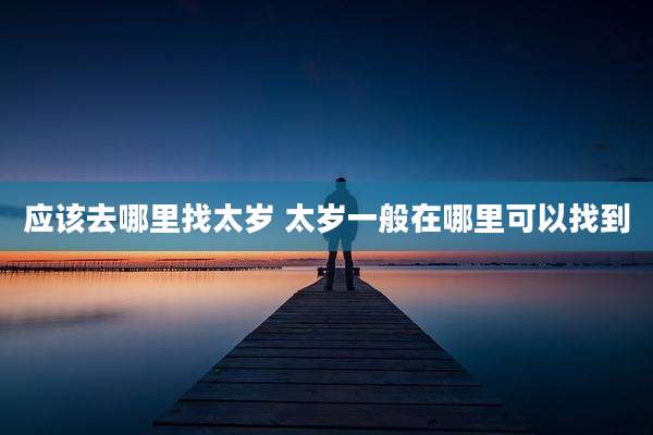 应该去哪里找太岁 太岁一般在哪里可以找到
