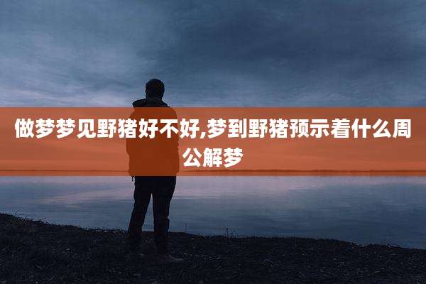 做梦梦见野猪好不好,梦到野猪预示着什么周公解梦