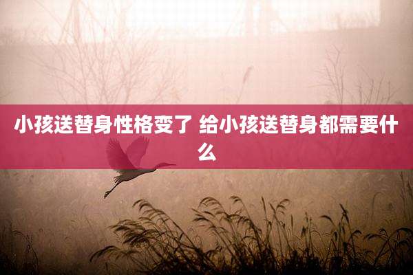 小孩送替身性格变了 给小孩送替身都需要什么