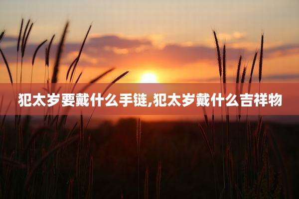 犯太岁要戴什么手链,犯太岁戴什么吉祥物