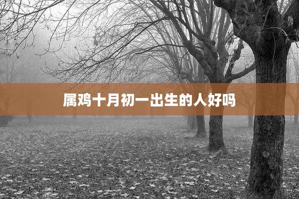 属鸡十月初一出生的人好吗