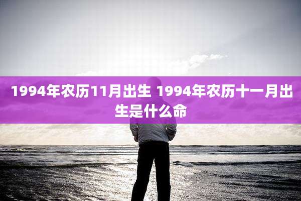 1994年农历11月出生 1994年农历十一月出生是什么命