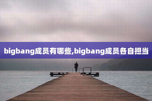 bigbang成员有哪些,bigbang成员各自担当