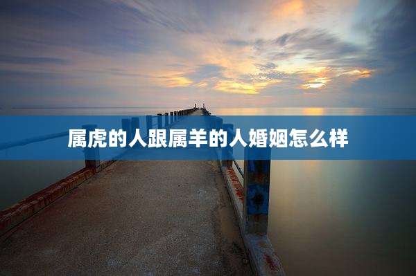 属虎的人跟属羊的人婚姻怎么样
