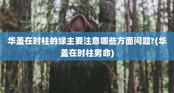 华盖在时柱的缘主要注意哪些方面问题?(华盖在时柱男命)