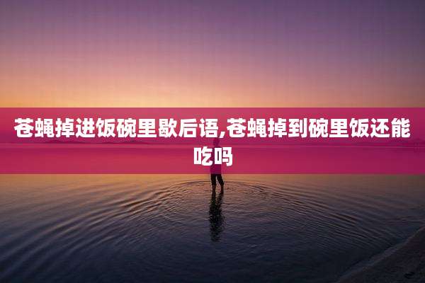 苍蝇掉进饭碗里歇后语,苍蝇掉到碗里饭还能吃吗