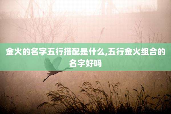 金火的名字五行搭配是什么,五行金火组合的名字好吗