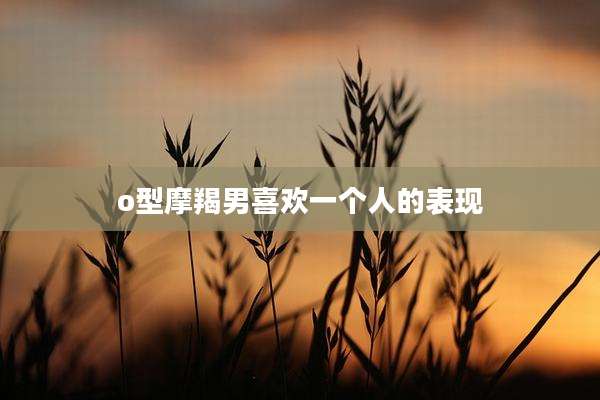 o型摩羯男喜欢一个人的表现