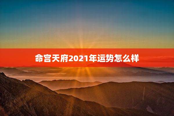 命宫天府2021年运势怎么样
