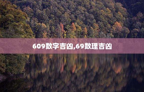 609数字吉凶,69数理吉凶