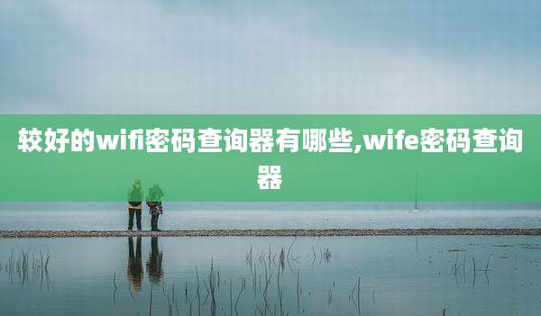 较好的wifi密码查询器有哪些,wife密码查询器